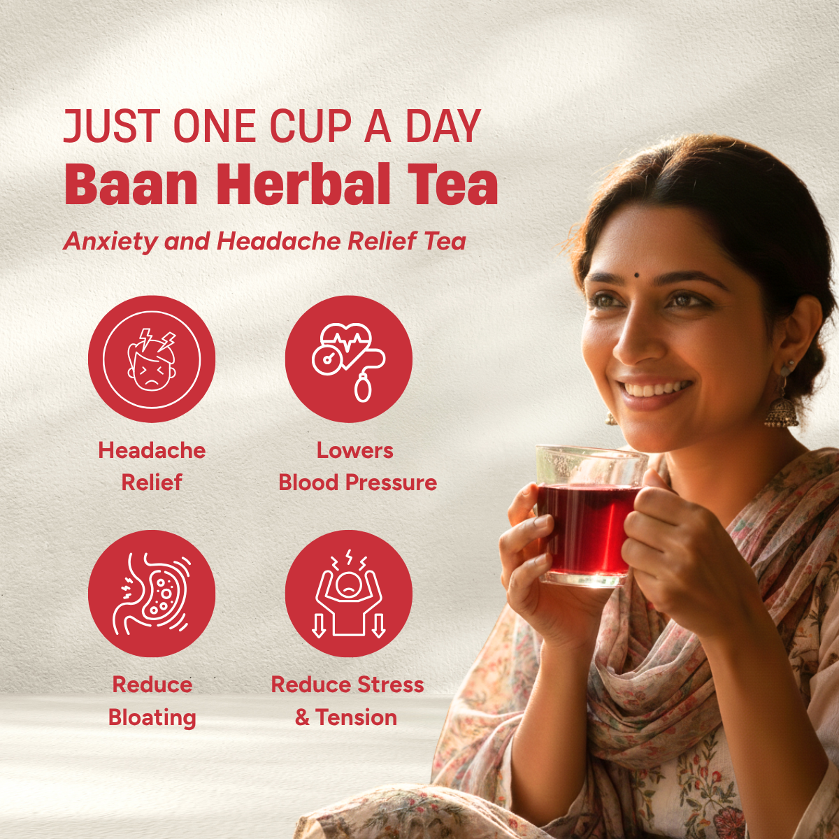 Baan Herbal Tea - Anxiety and Migraine Relief Tea (50g)