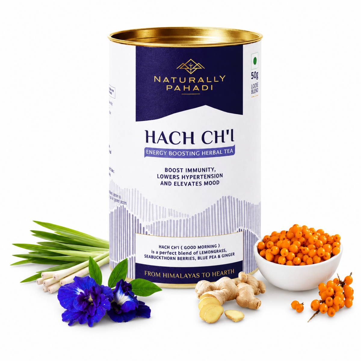 Hach ch'i Sea Buckthorn Tea - Immunity & Energy Boosting (50g)