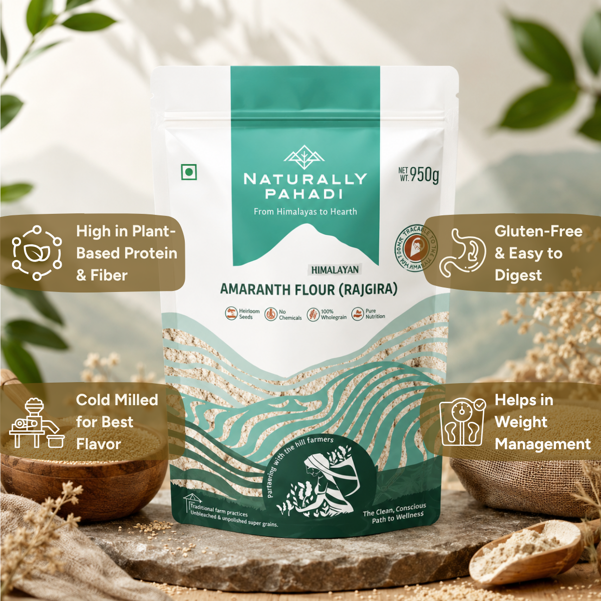 Himalayan Amaranth Flour/ Rajgira Atta (950g)