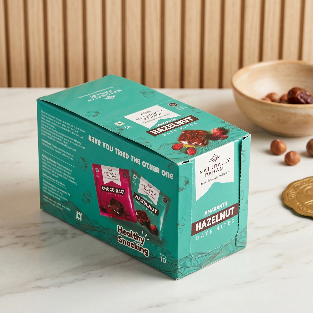 Hazelnut Date Bites | Healthy Amaranth Protein Snack (Super Saver Pack of 10)