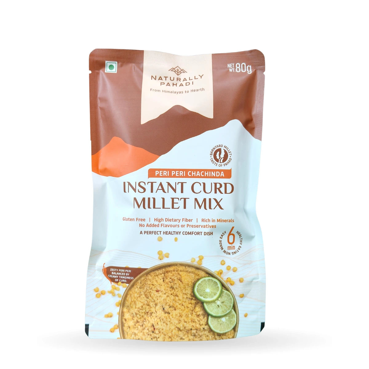 Instant Barnyard Curd Millet Porridge Mix- Peri Peri (80g)