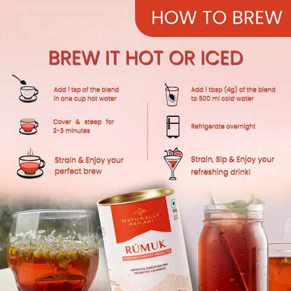 Rumukh Herbal Tea -  For Better Digestion and Gut Health - (50g)