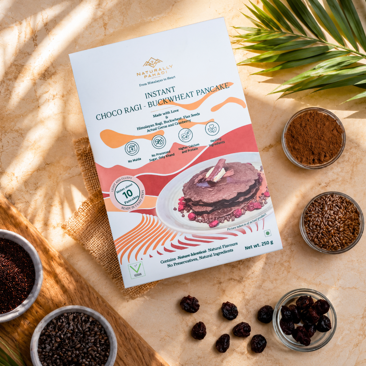 Instant Choco Cranberry Ragi Millet Pancake (250g)