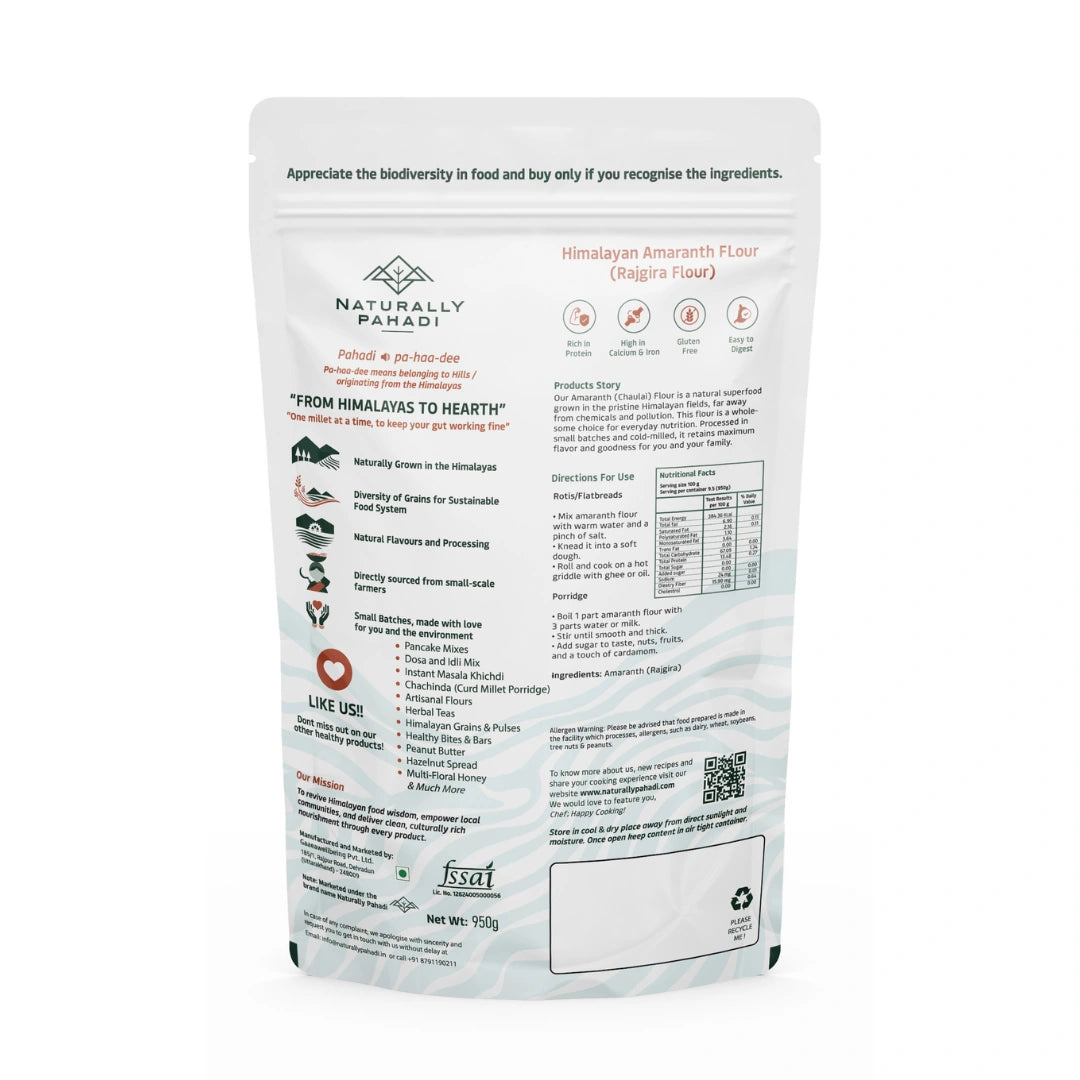 Amaranth Flour (Rajgira Atta) helps build strength and provides sustained energy
