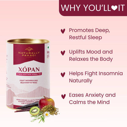 Xopan Herbal Tea - Calms Mind Helps Sleep Naturally - (50g)