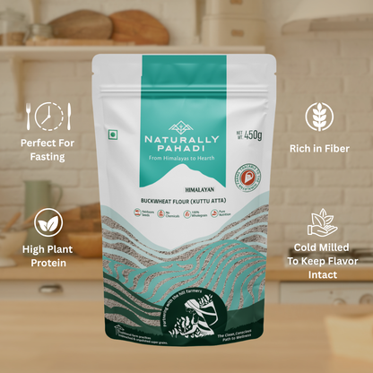Buckwheat Flour (Kuttu Ka Atta) rich in protein, fiber and essential nutrients
