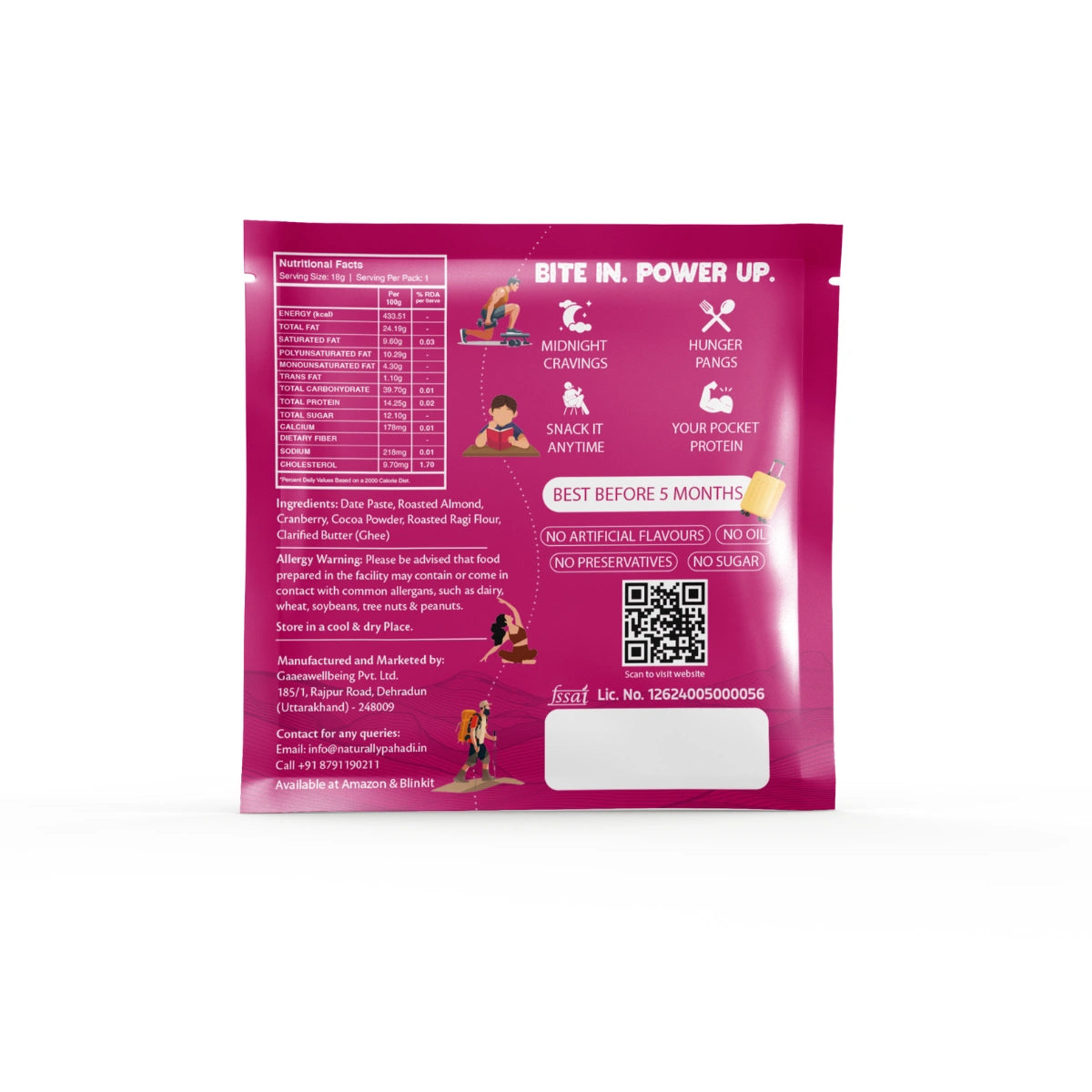 Choco Ragi Date Bites ingredients, storage instructions and product details
