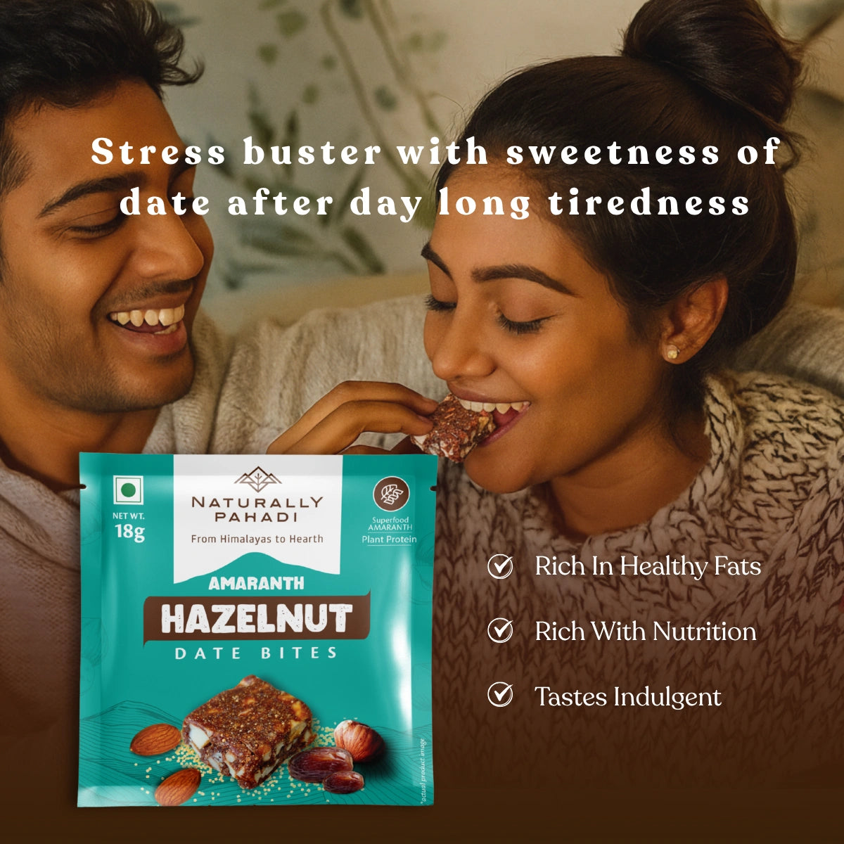 Amaranth Hazelnut Date Bites (Super Saver Pack of 10)