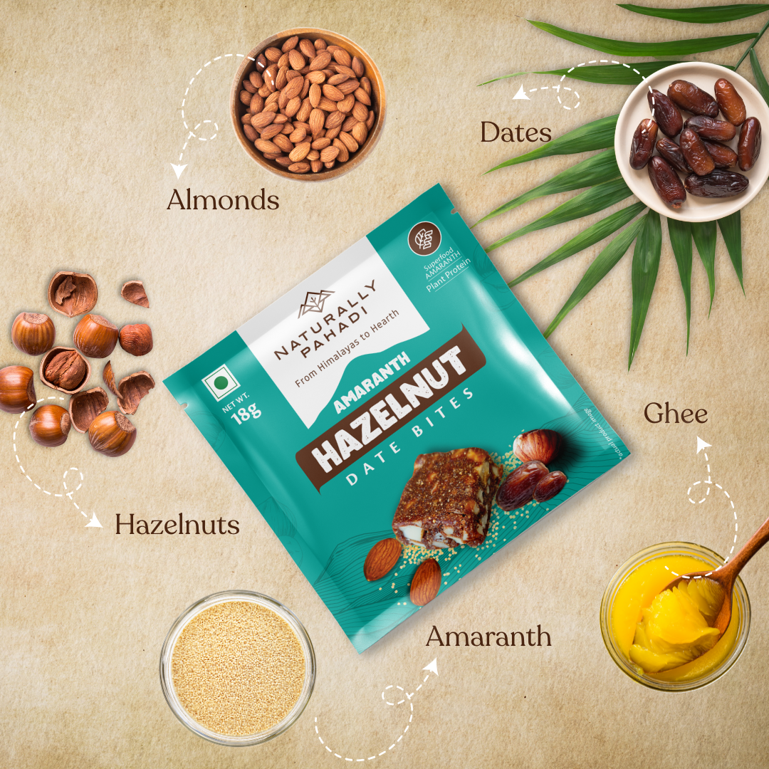 Amaranth Hazelnut Date Bites (Super Saver Pack of 10)