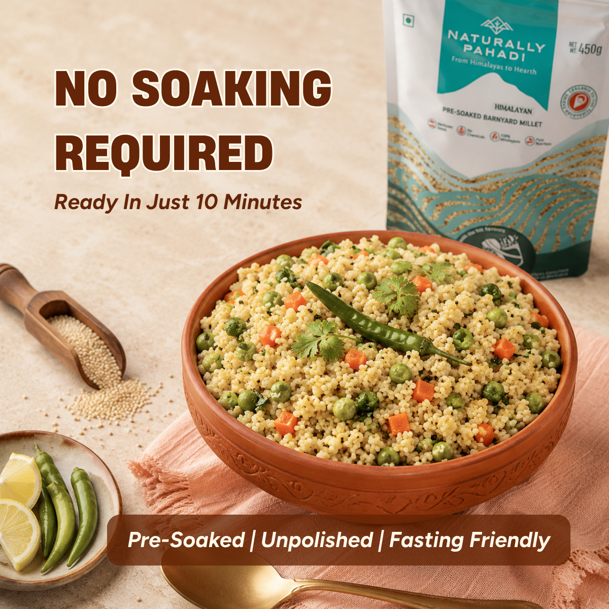 Himalayan Pre Soaked Barnyard Millet (450g)