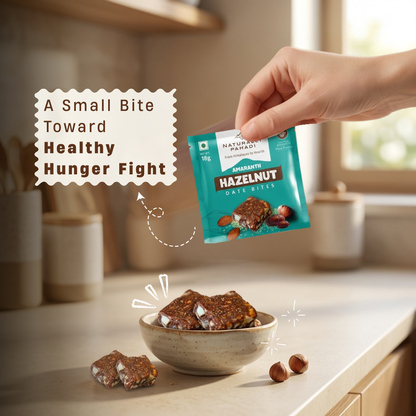 Hazelnut Date Bites | Healthy Amaranth Protein Snack (Super Saver Pack of 10)