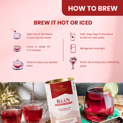 Hibiscus flower used in Baan herbal tea for relaxation and wellness support