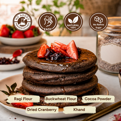 Instant Choco Cranberry Ragi Millet Pancake (250g)