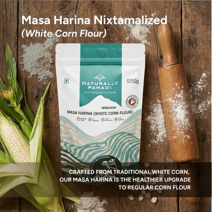 Masa Harina Nixtamalized White Corn Flour made using the traditional nixtamalization process
