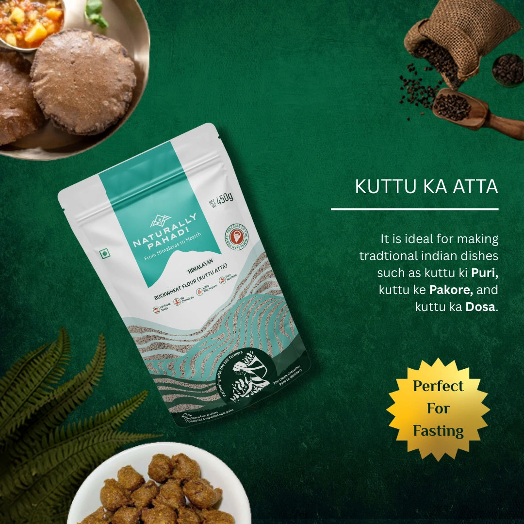 Premium Himalayan Buckwheat Flour for healthy meals, rotis and fasting recipes

