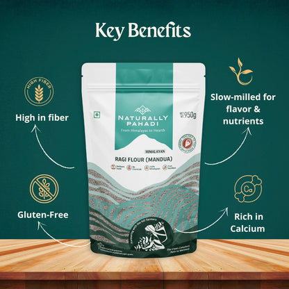 Ragi Flour benefits including high calcium, iron, fiber and antioxidants
