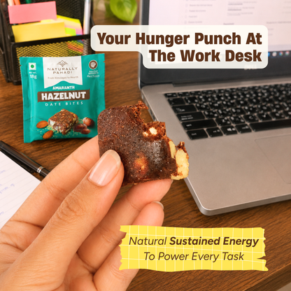 Hazelnut Date Bites | Healthy Amaranth Protein Snack (Super Saver Pack of 10)